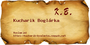 Kucharik Boglárka névjegykártya